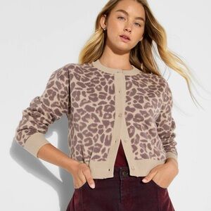 Leopard Print Betty Boop Cardigan - NWT sz1X